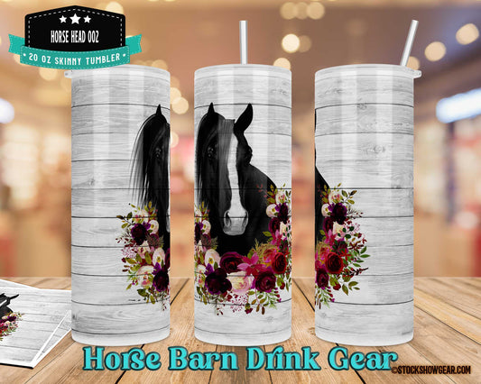 Brown Horse "Floral Swag" Tumbler