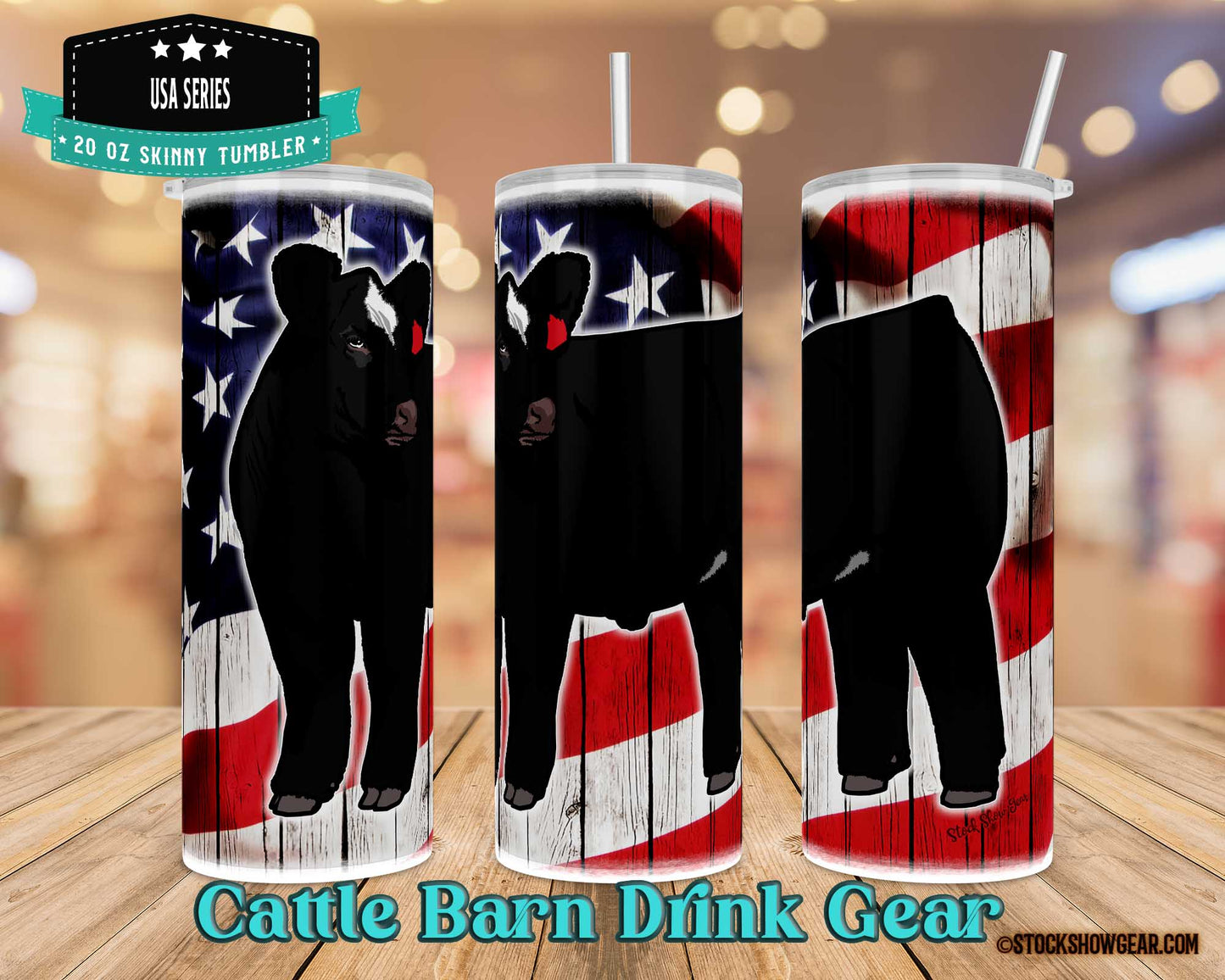 Simmental Steer Tumbler-USA Wood Design