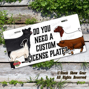Livestock License Plates