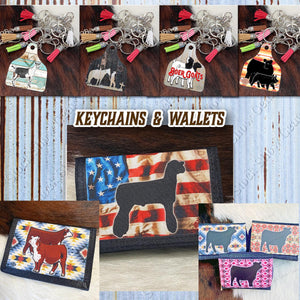 Livestock Keychains & Wallets
