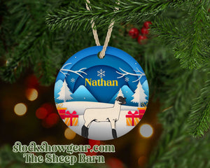 Sheep Barn Christmas Ornaments
