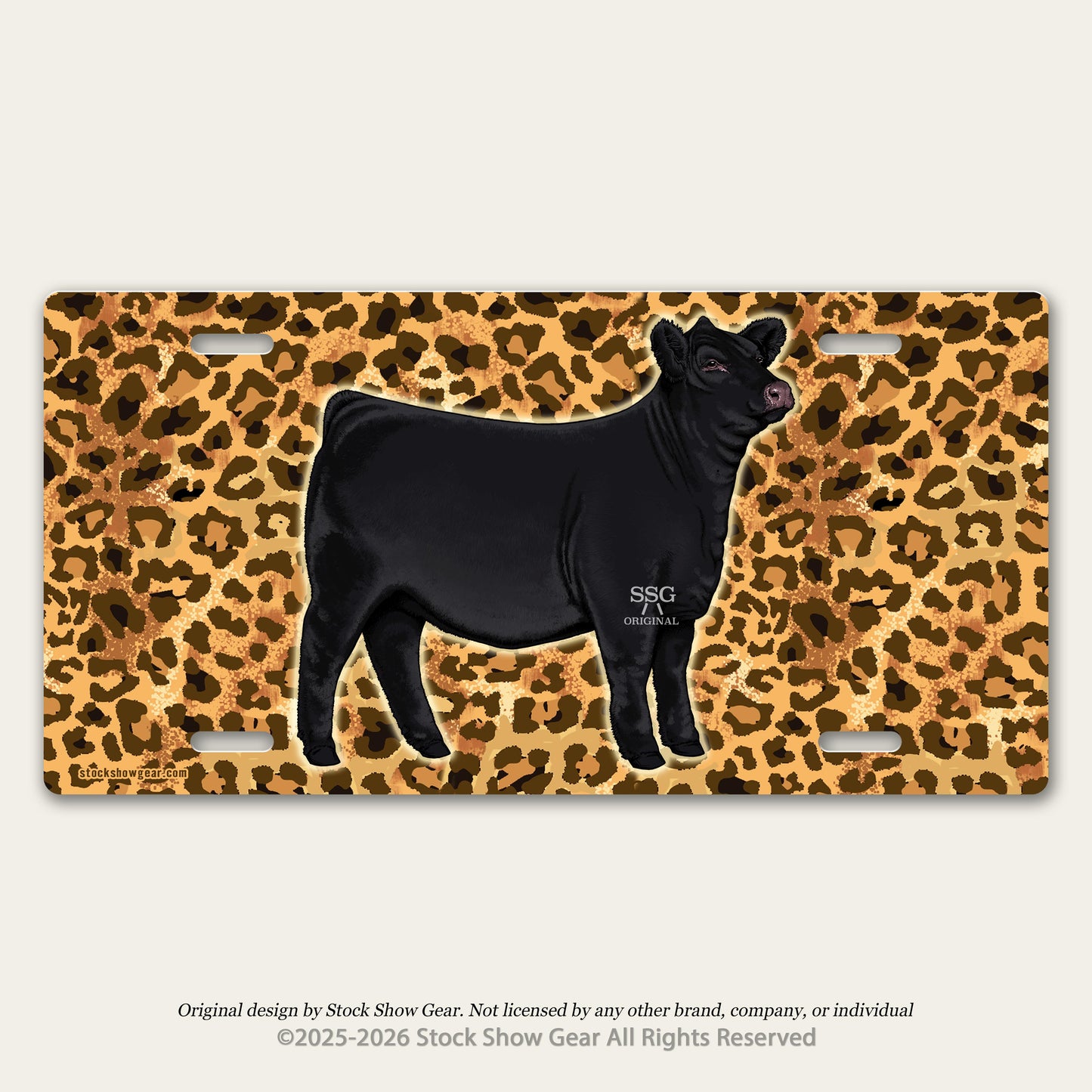 Black Cattle License Plates | Cheetah |Floral