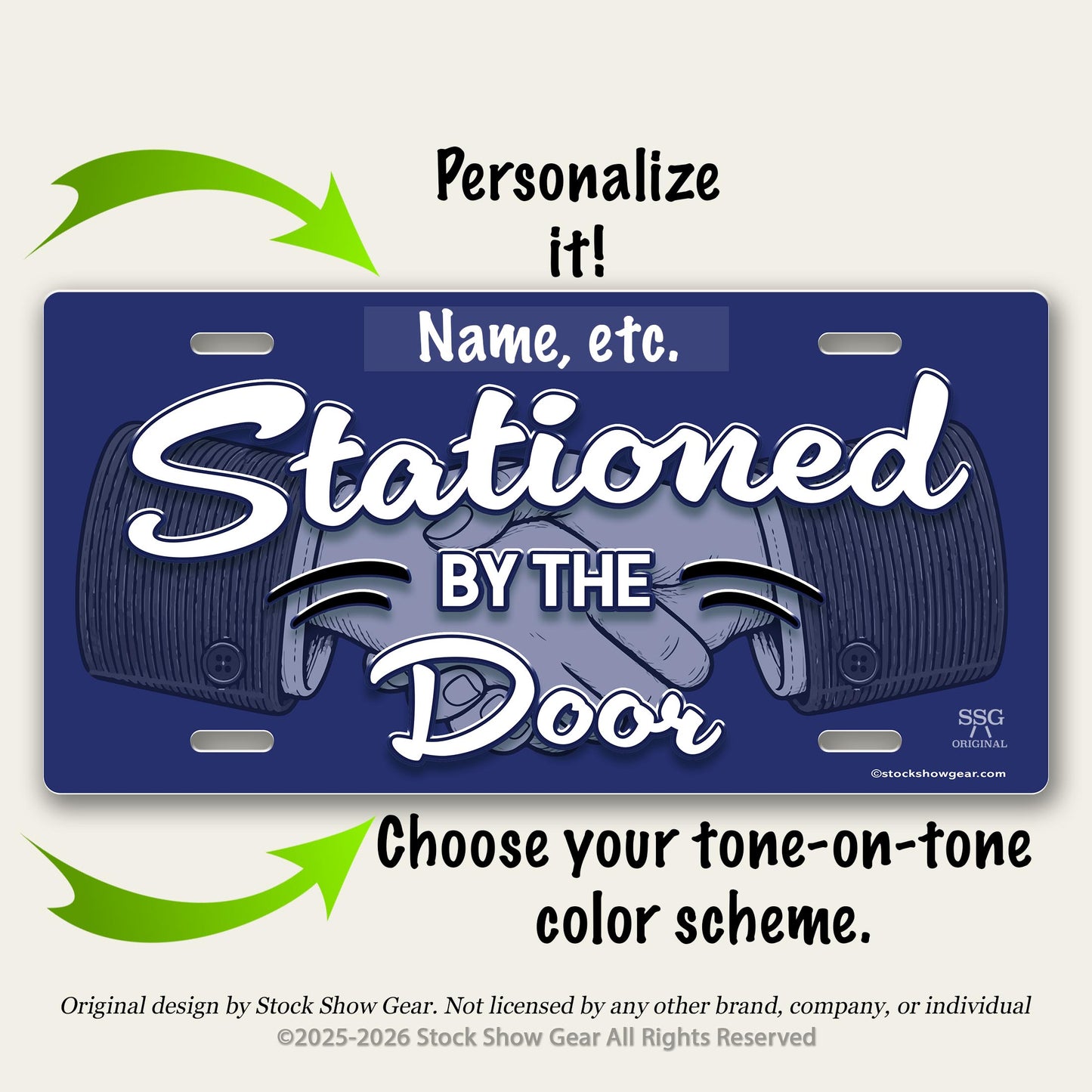 Stationed by the Door | FFA Sentinel | Metal License Plate Sign