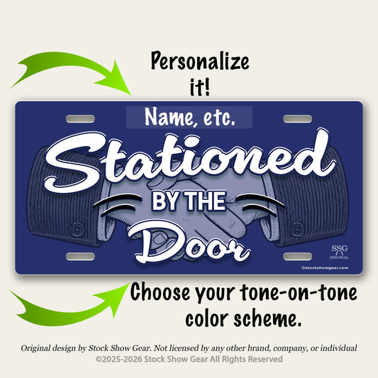 Stationed by the Door | FFA Sentinel | Metal License Plate Sign