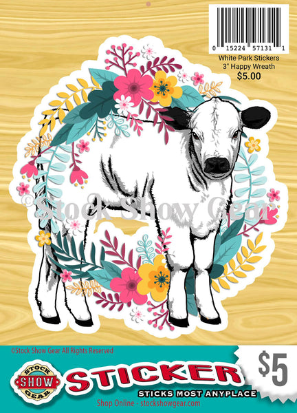 White Park Cattle Stickers