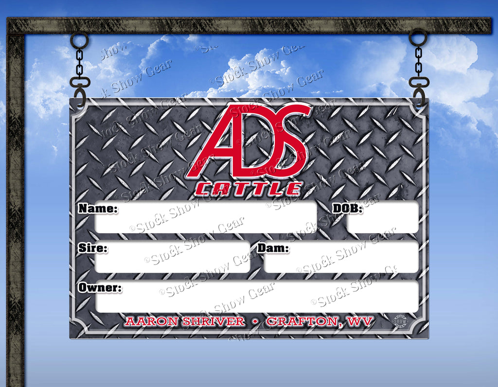 Metal Sign Reusable Reusable Dry Erase Metal Stall Signs-Made to Order – Stock Show Gear