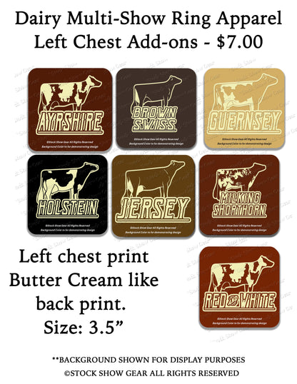 Dairy Left Chest Add-on Print Only