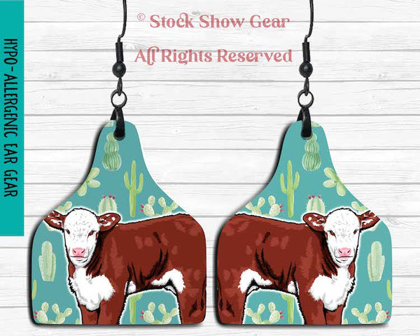 Red Hereford Earring Designs