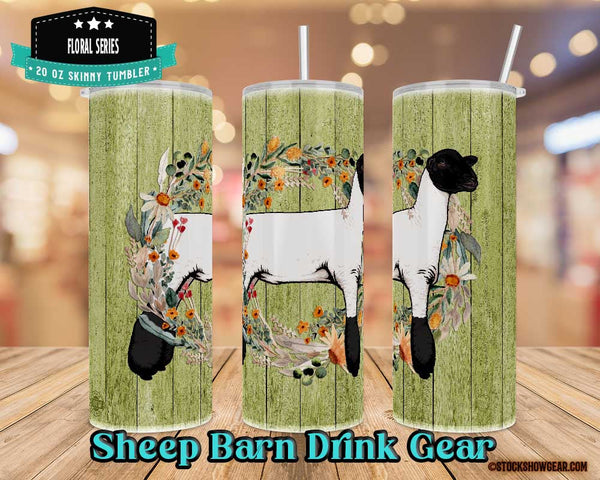 Black Face Lamb "Meadow Wreath" Tumbler