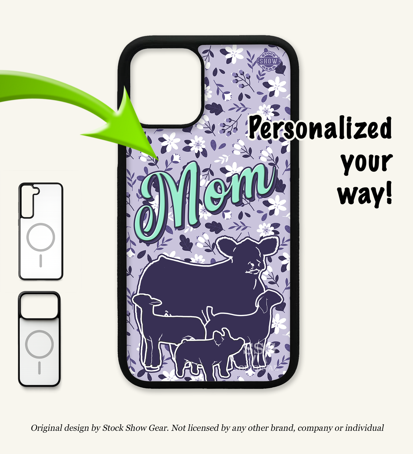 Show Stock Animals Phone Cases | Lavender Floral | iPhone and Samsung
