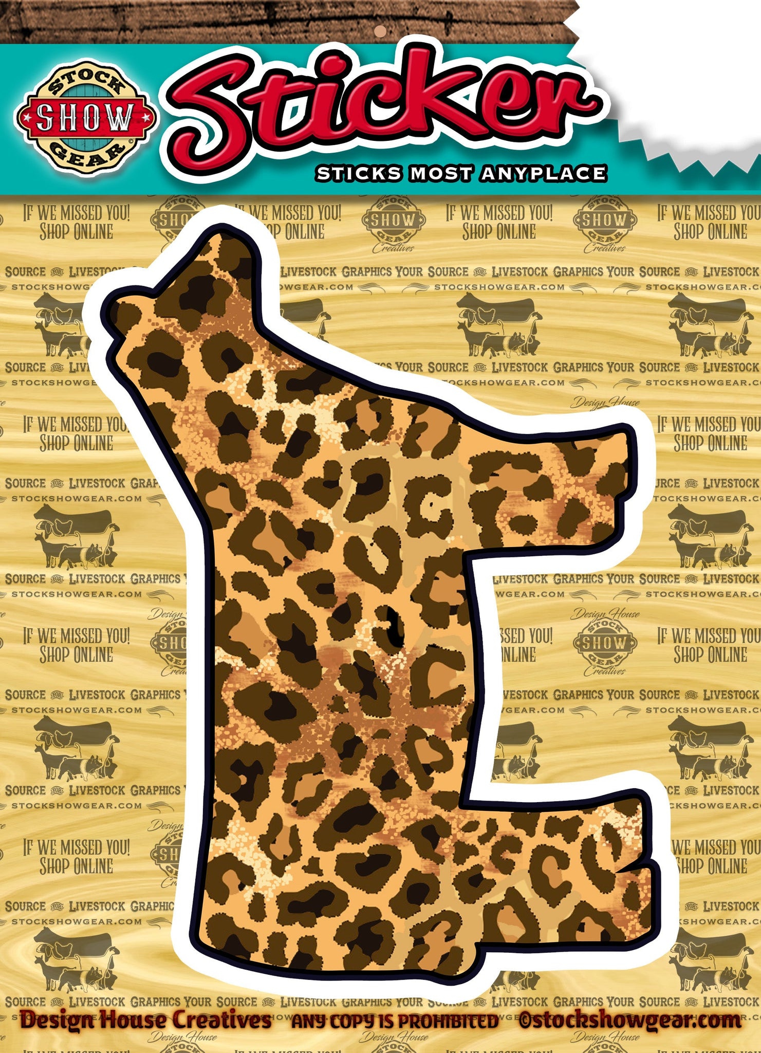 Cheetah Heifer Sticker