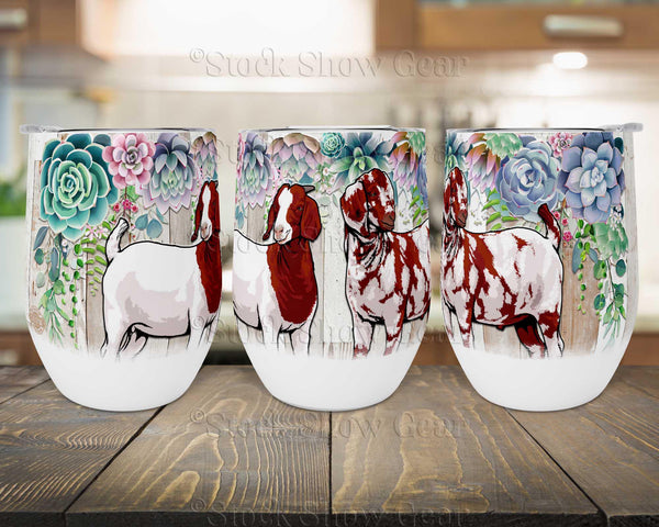 Red Traditional/Dapple Boer Goats "Succulents" Design
