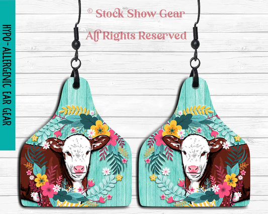 Heifer "Gray Floral" Earrings