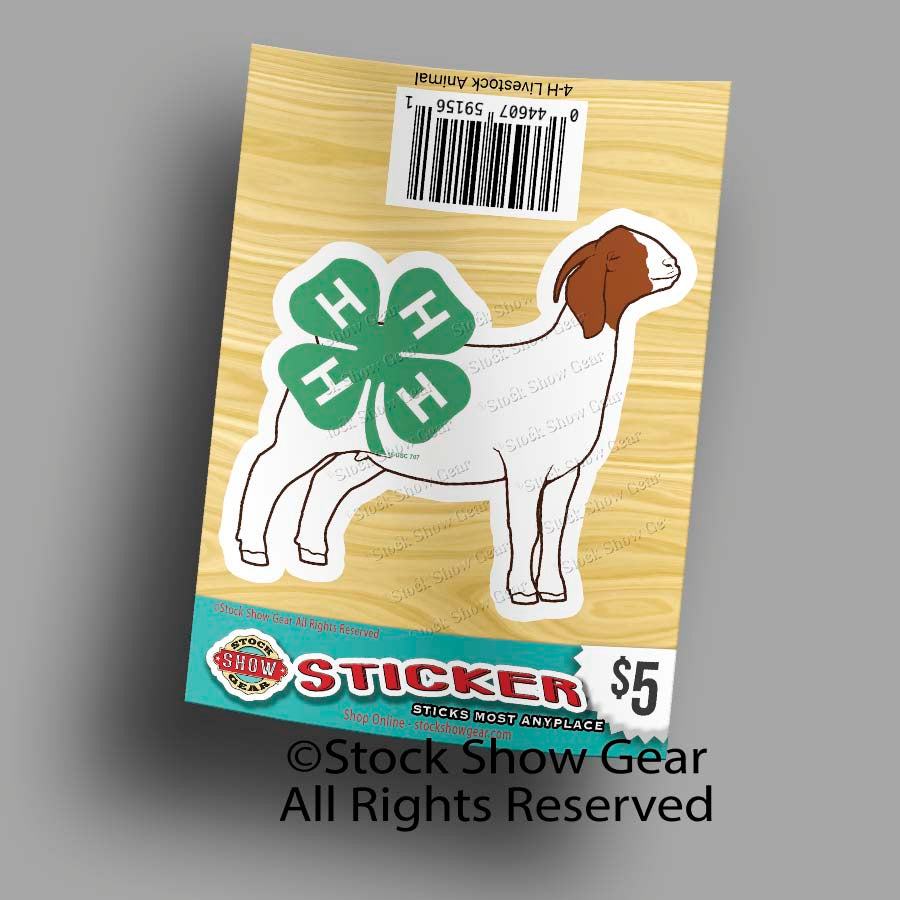 4-H Livestock Animal Stickers