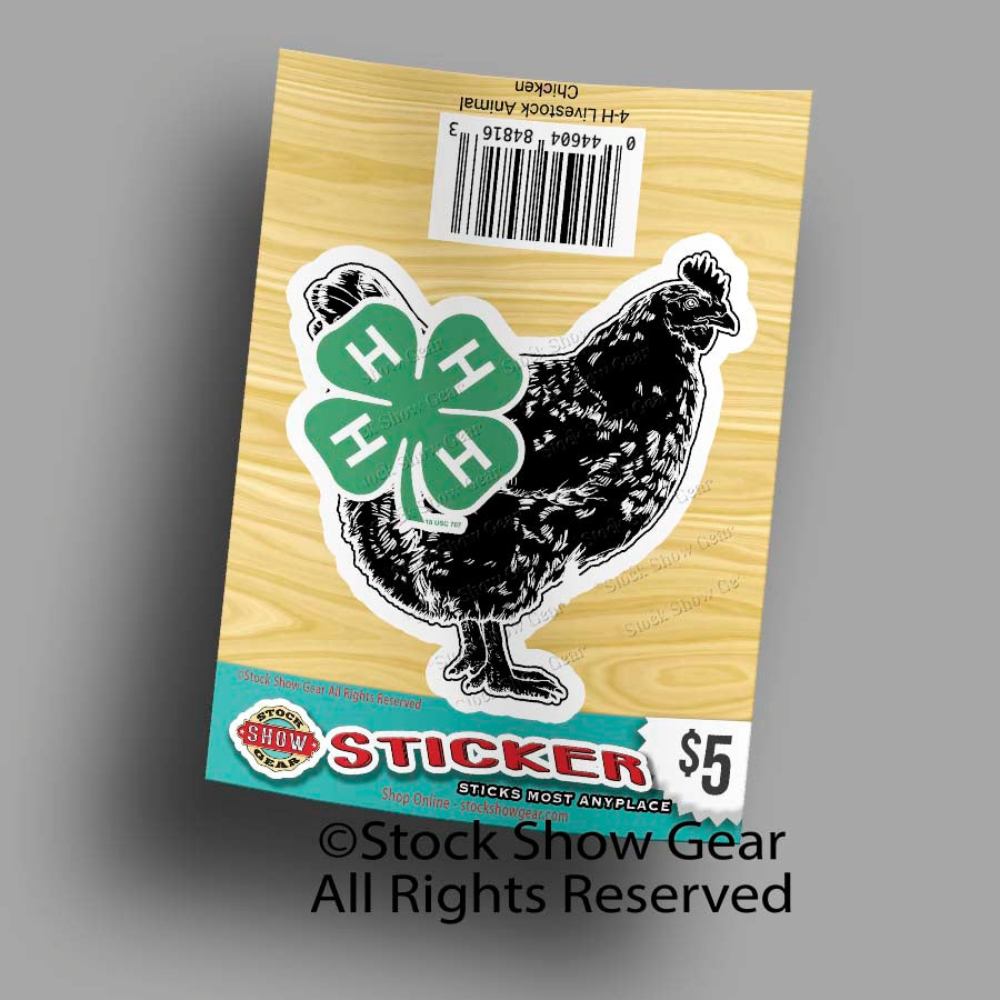4-H Livestock Animal Stickers