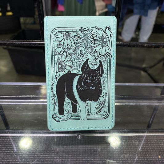 Manicure Set-Show Pig-Tooling-Leatherette-7 Piece Gift Set