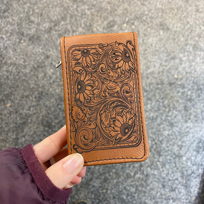 7 Piece Leatherette Manicure Set – Sunflower Tooling - Last Minute Gift