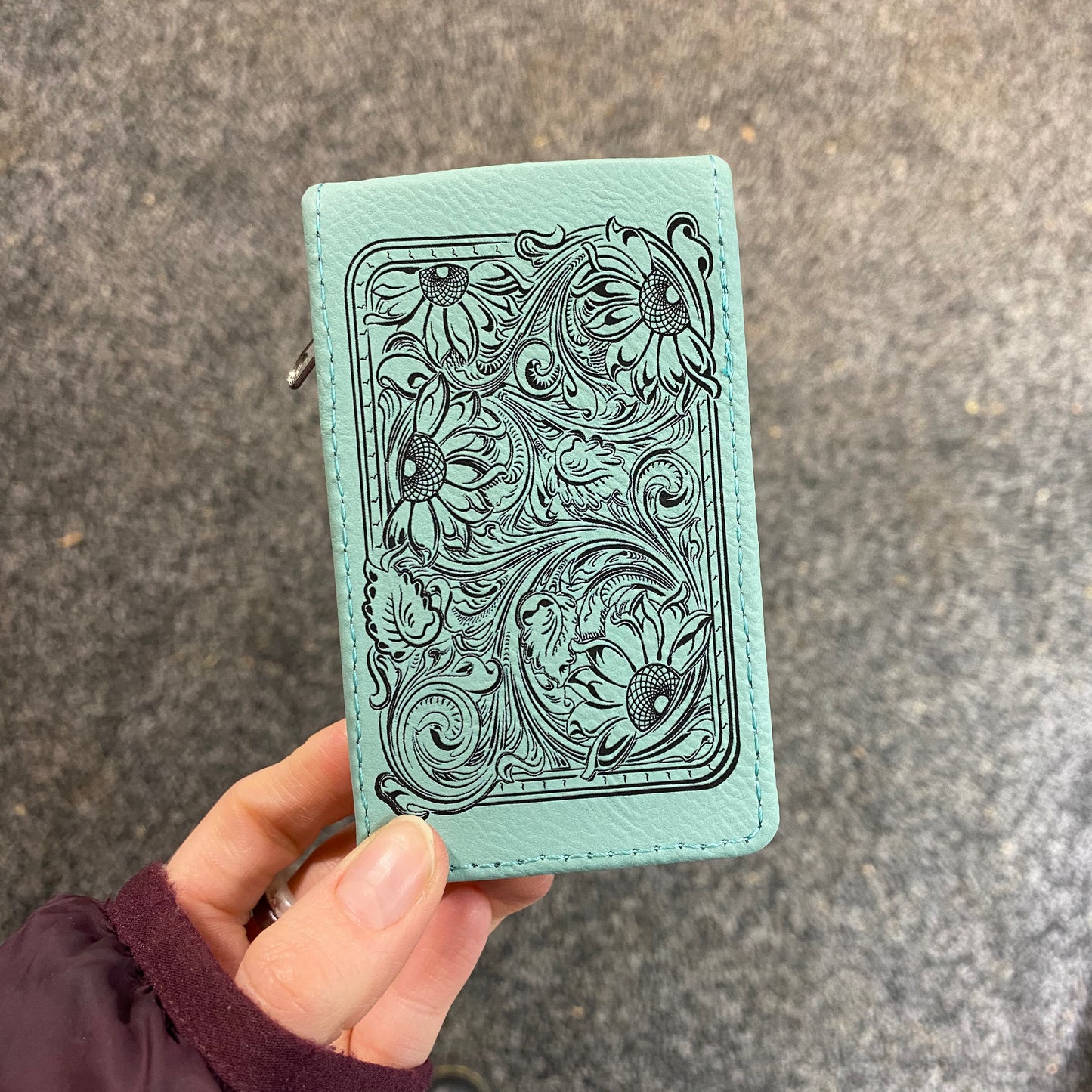 7 Piece Leatherette Manicure Set – Sunflower Tooling - Last Minute Gift