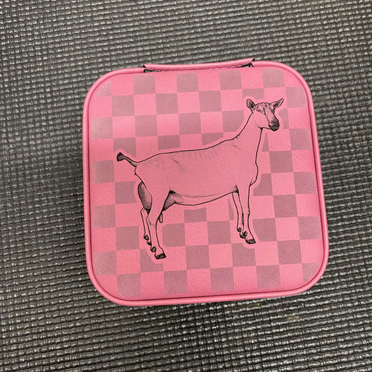 Alpine Dairy Goat Design Travel Jewelry Boxes - Ready to Ship