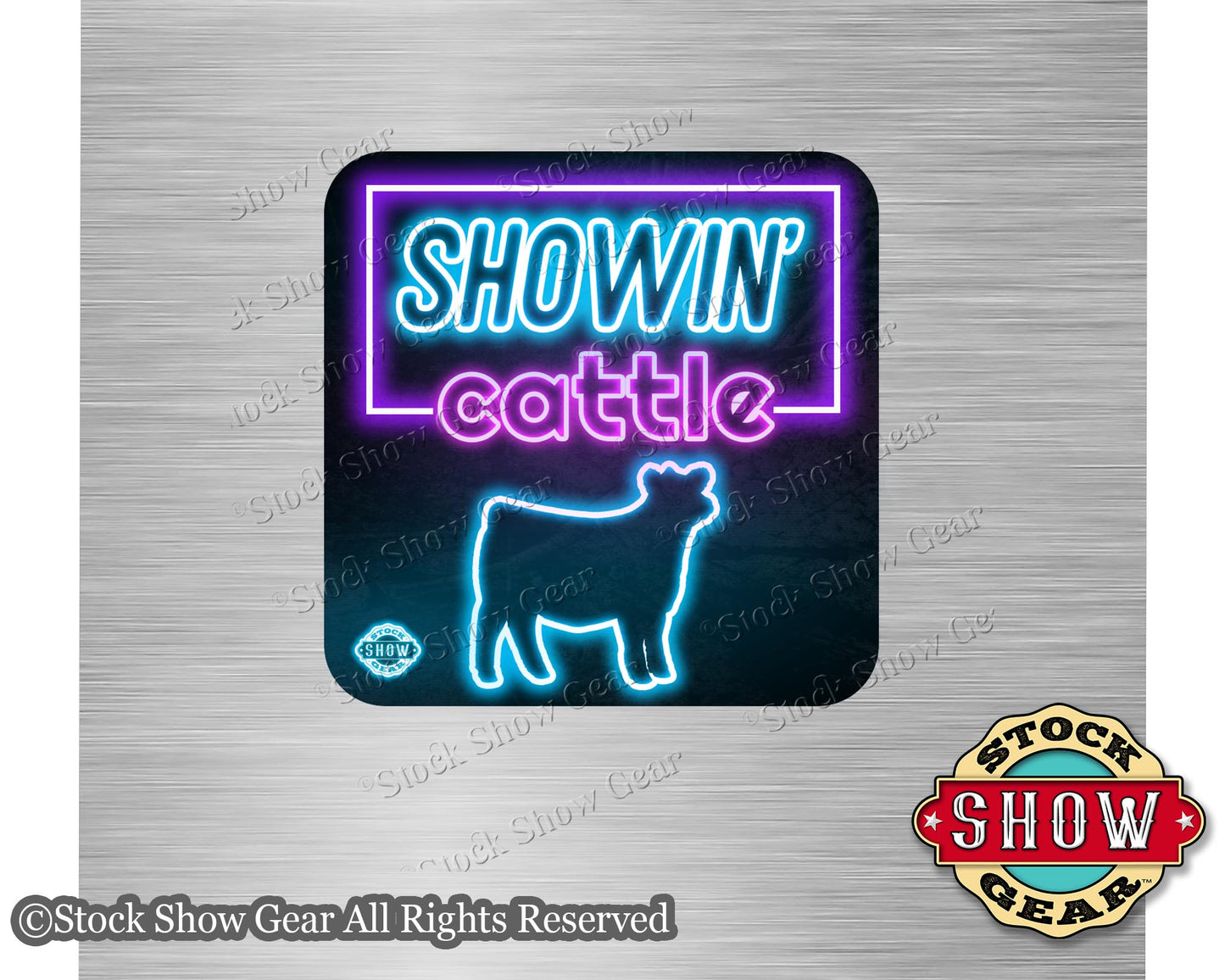 Show Cattle Magnet - Neon Showin Cattle - Refrigerator to Vehicle Worthy