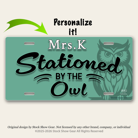 Stationed by the Owl | FFA Advisor | License Plate
