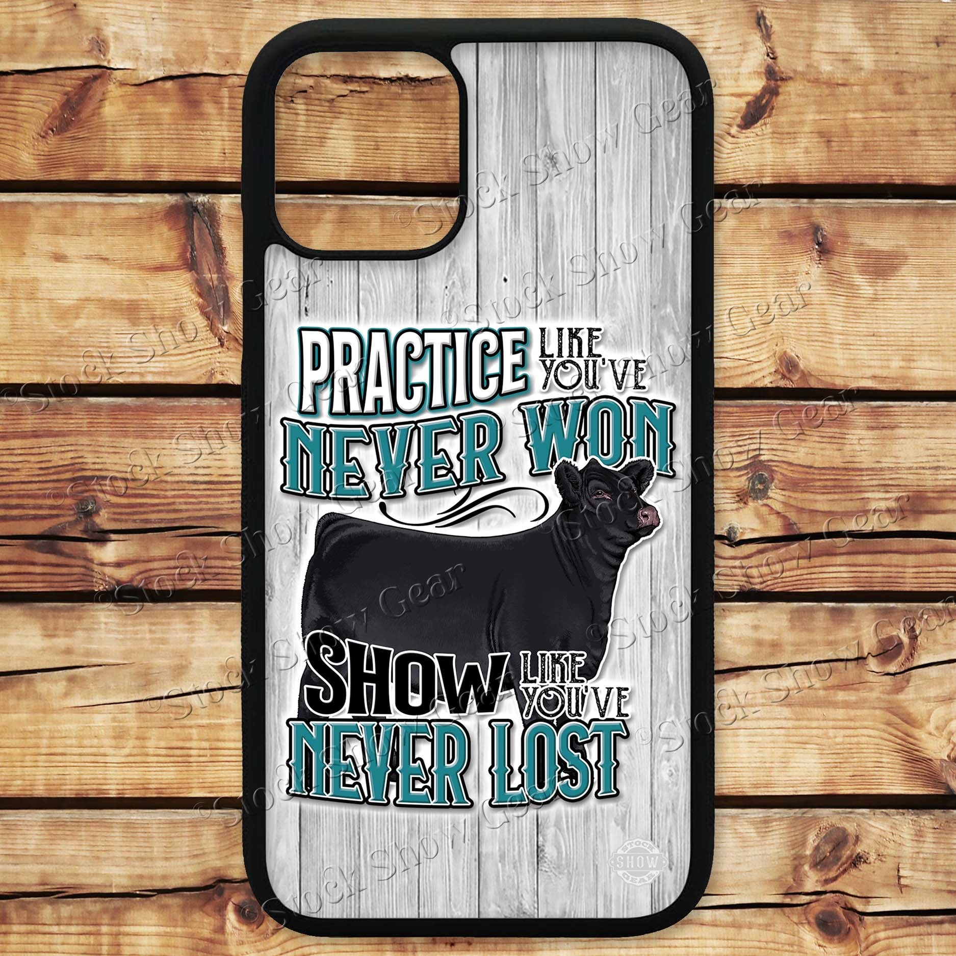Black Angus Heifer "Practice Quote" Design Phone Cases
