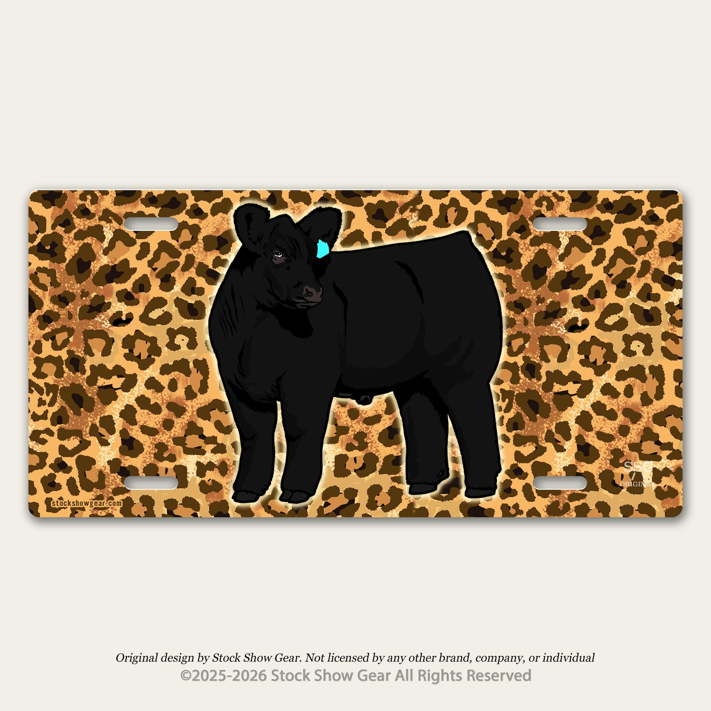Black Cattle License Plates | Cheetah |Floral