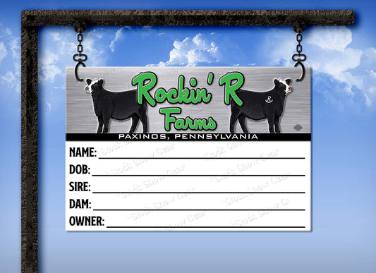 Metal Sign Reusable Stock Show Gear Livestock Signs-Vinyl-Banners