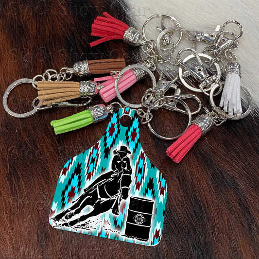Barrel Racing Themed Keychains