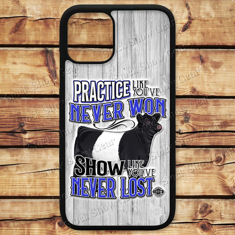 Belted Galloway "Practice Quote" Design Phone Cases