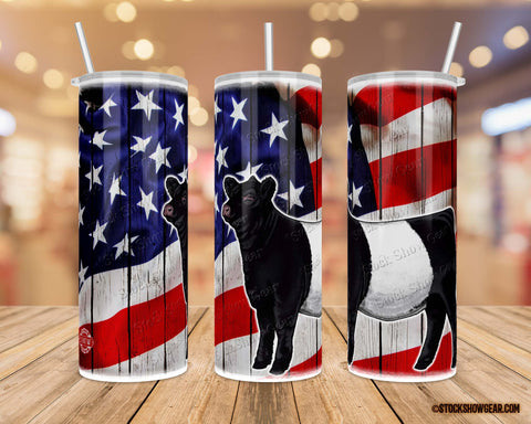 Belted Galloway "Wood USA" Tumbler Design