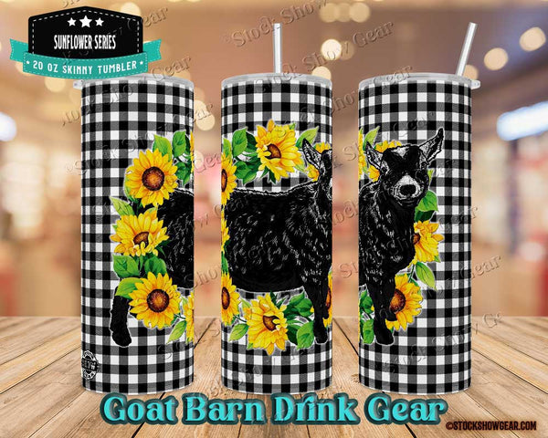 Agouti Pygmy "Sunflowers-Gingham" Tumbler Design