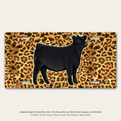 Black Cattle License Plates | Cheetah |Floral