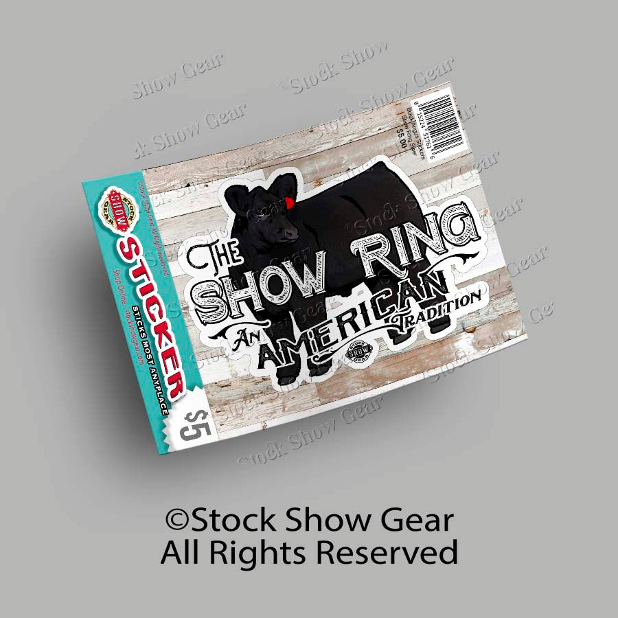 Black Angus Stickers | Stock Show Gear Designs | Ready to Ship