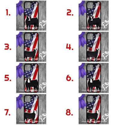 Black Baldy Heifer "USA Flag" Phone Cases-iPhone and Samsung-Multiple Choices