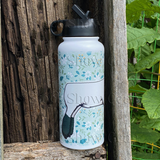 Black Face Lamb "Green Floral" Water Canteen