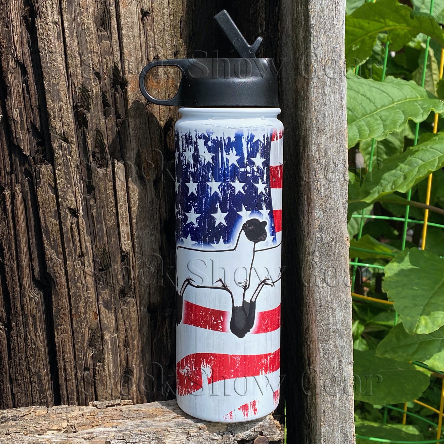Black Face Lambs "Distressed USA" Water Canteen