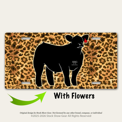 Black Cattle License Plates | Cheetah |Floral