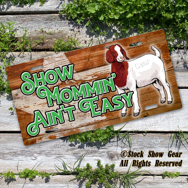 Boer Goat Show Mom License Plate Designs