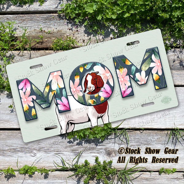 Boer Goat Mom License Plate Designs