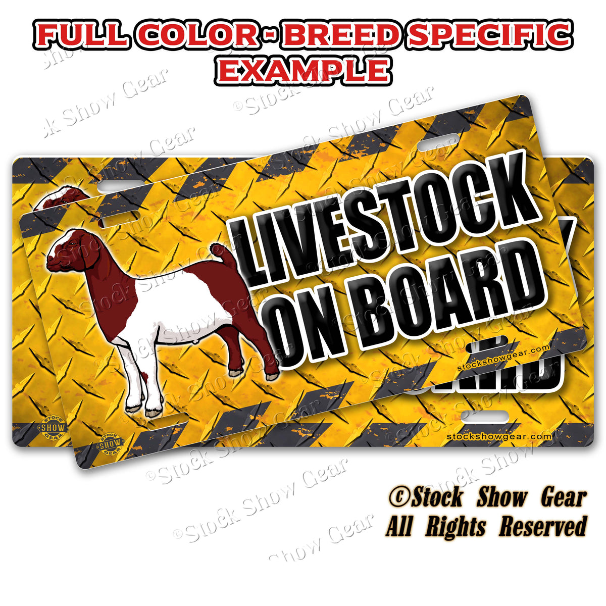 Goat Track Sign Goat Livestock Trailer Safety Signs – Stock Show Gear