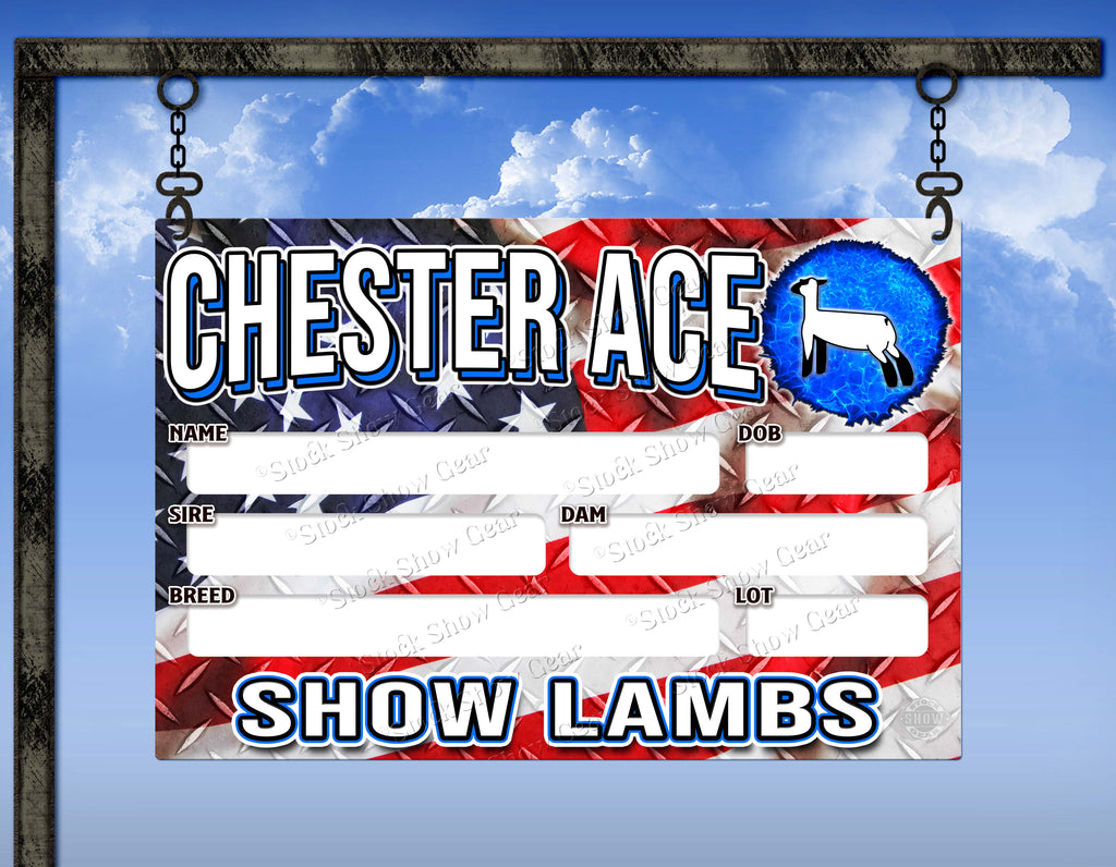 Metal Sign Reusable Reusable Dry Erase Metal Stall Signs-Made to Order – Stock Show Gear