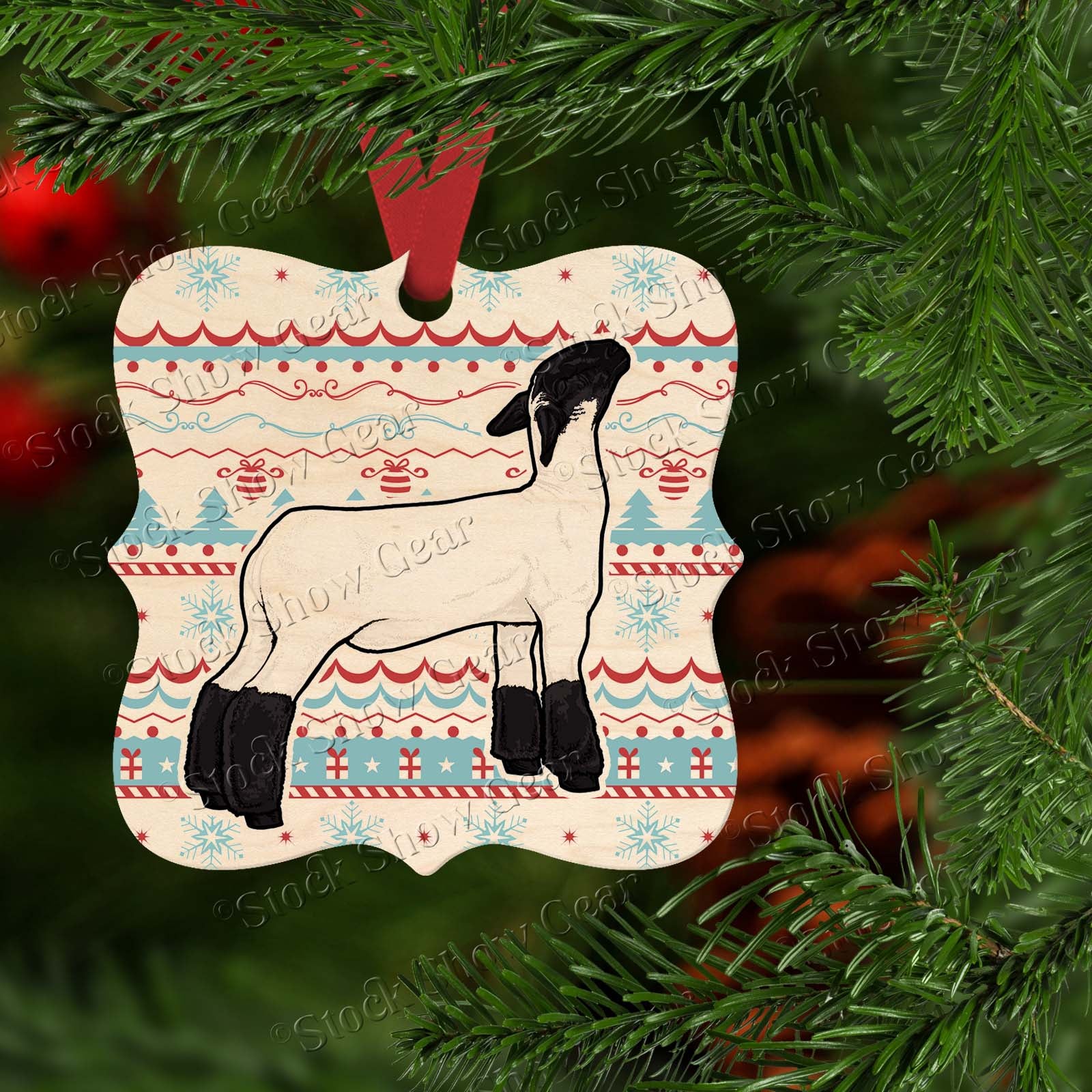 Club Lamb Wooden Ornament Prague Shape – Stock Show Gear