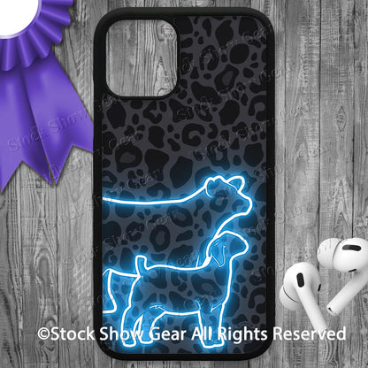 Show Heifer and Goat "Black-Leopard-Neon" Phone Cases-iPhone and Samsung