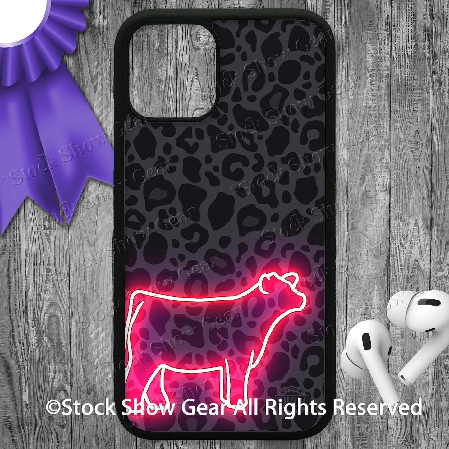Show Heifer "Black-Leopard-Neon" Phone Cases-iPhone and Samsung