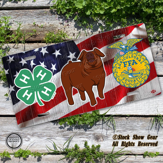 Duroc FFA and 4-H License Plate-Pen Sign