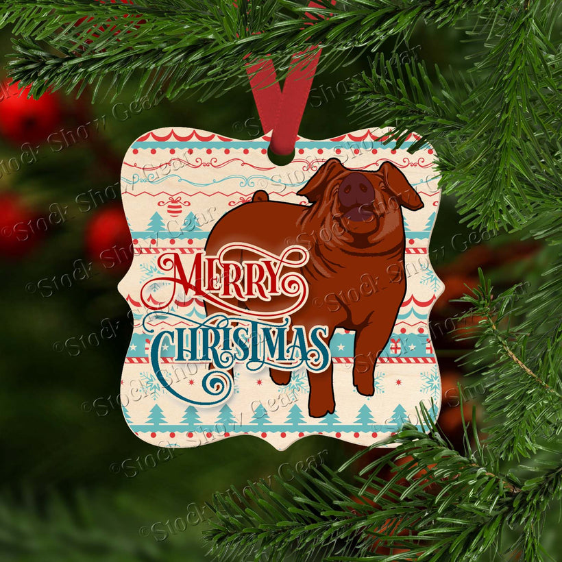 Pig Barn Christmas Ornaments