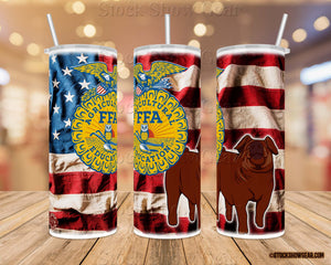Duroc Pig FFA™ "Wrinkled Flag" Drinkware