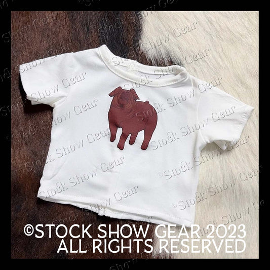 18in Doll Livestock Girl Show Pig Tees