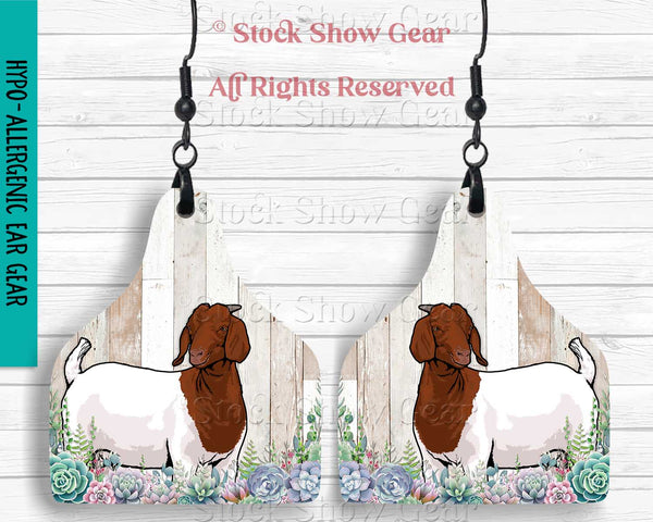 Boer Goat "Succulent" Earring Designs